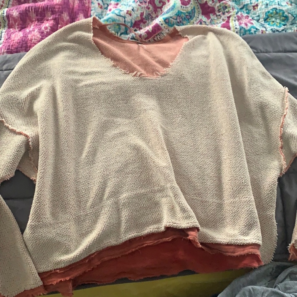Cream Free people sweater